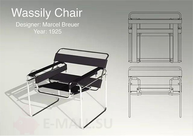 Кресло для отдыха в стиле Wassily Chair by Marcel Breuer