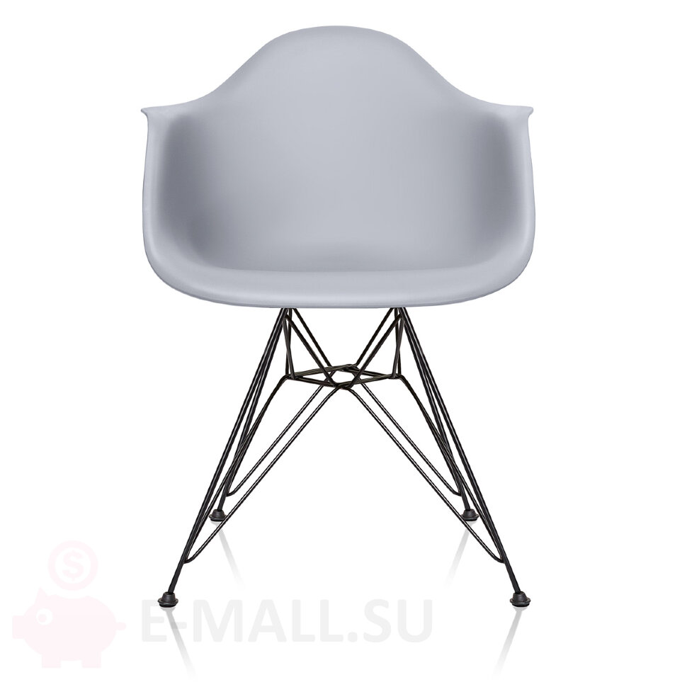 Пластиковые стулья DAR, дизайн Чарльза и Рэй Эймс Eames, ножки черные, серебро