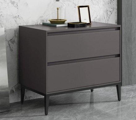 Black Комод из металла и дерева в современном стиле