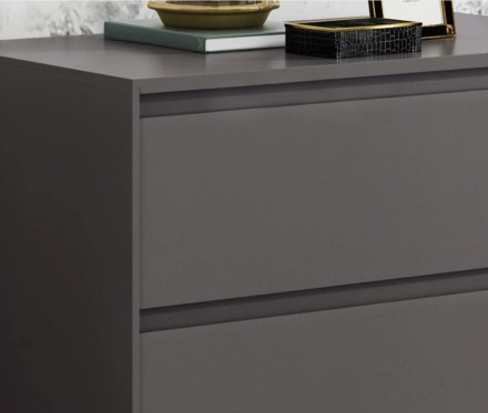 Black Комод из металла и дерева в современном стиле