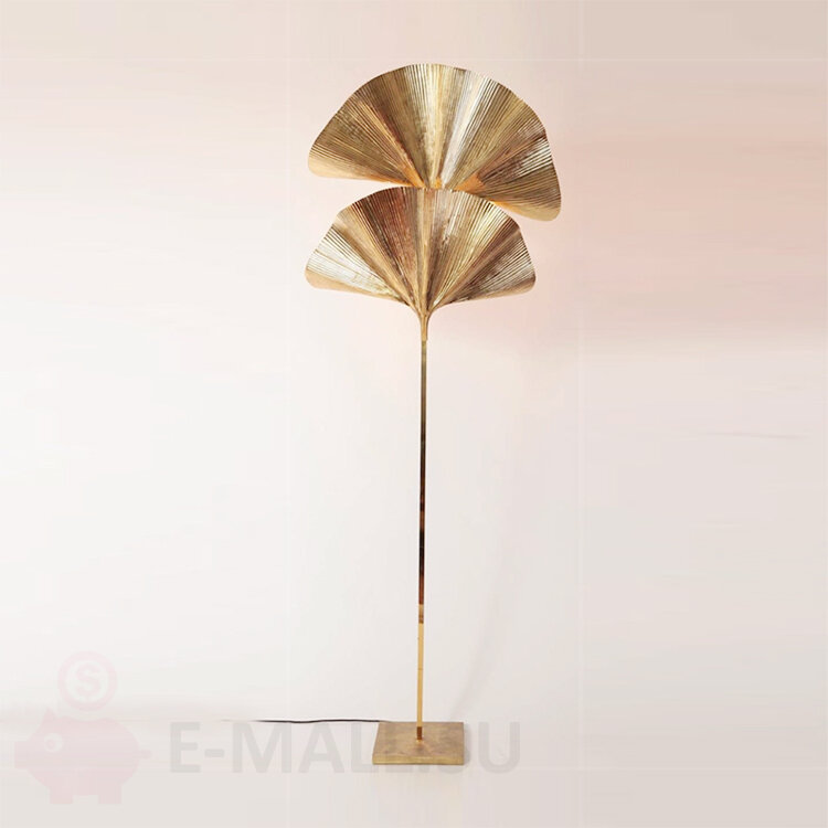 Торшер в стиле Las Palmas, Золото 2 лампы 165 см