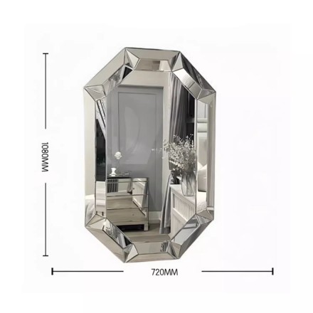 Декоративное настенное зеркало Dallas Octagonal, 72 х 108 см