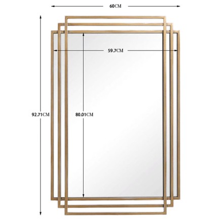Дизайнерское настенное зеркало Uttermost Amherst, 60 x 93 см