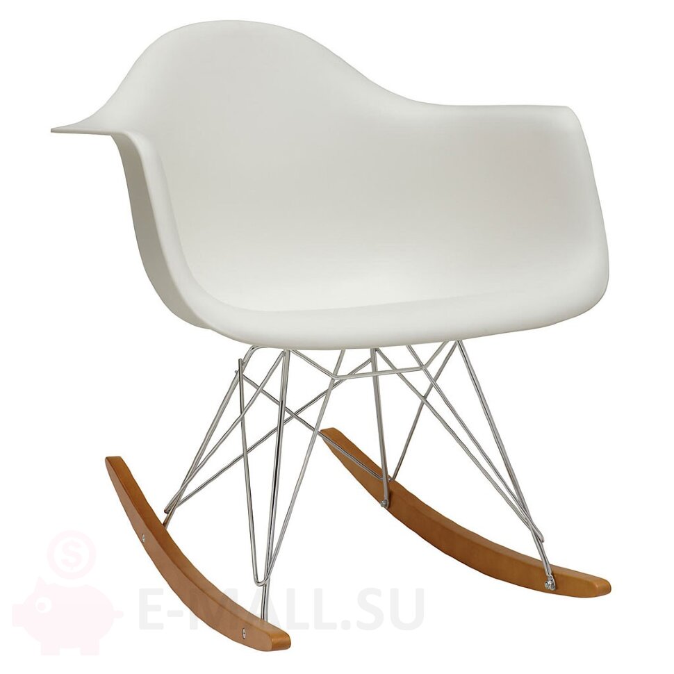 Пластиковые стулья RAR, дизайн Чарльза и Рэй Эймс Eames, ножки темный бук, белый