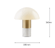 Светильник настольный дизайнерский в стиле Nahoor K&W BRASS AND WHITE MARBLE TABLE LAMP