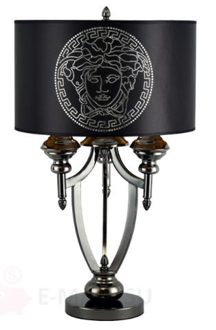 Лампа настольная прикроватная металл стекло в стиле Versace, 