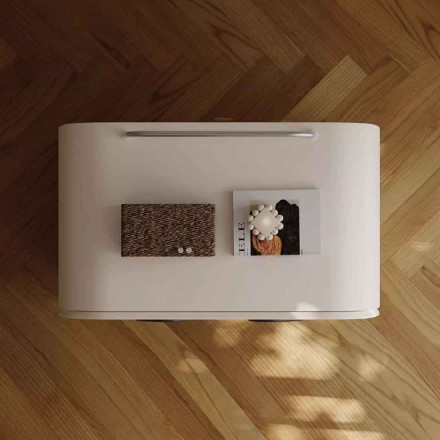 Дизайнерский деревянный комод Panda Drawer, белый, 4 выдвижных ящика