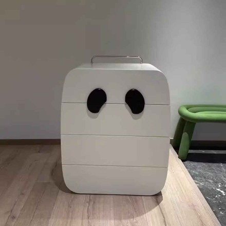 Дизайнерский деревянный комод Panda Drawer, белый, 4 выдвижных ящика