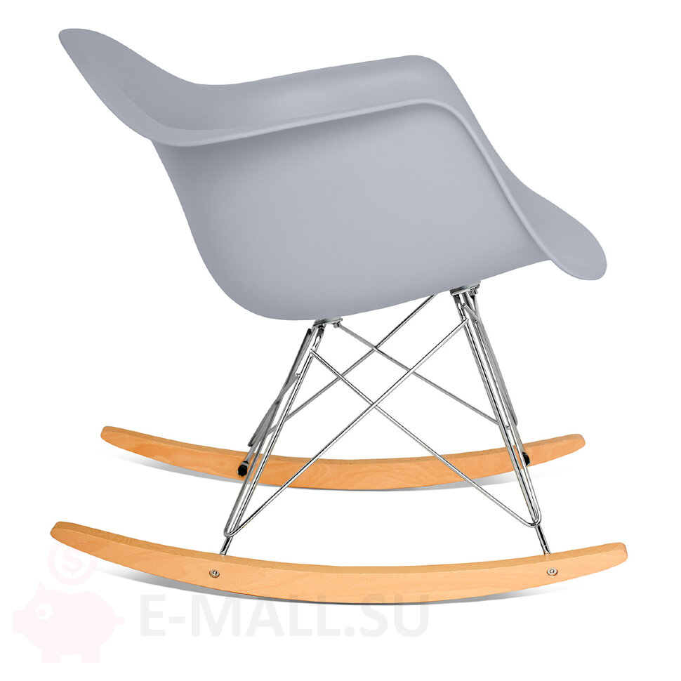  Пластиковые стулья RAR, дизайн Чарльза и Рэй Эймс Eames, ножки светлые, серый