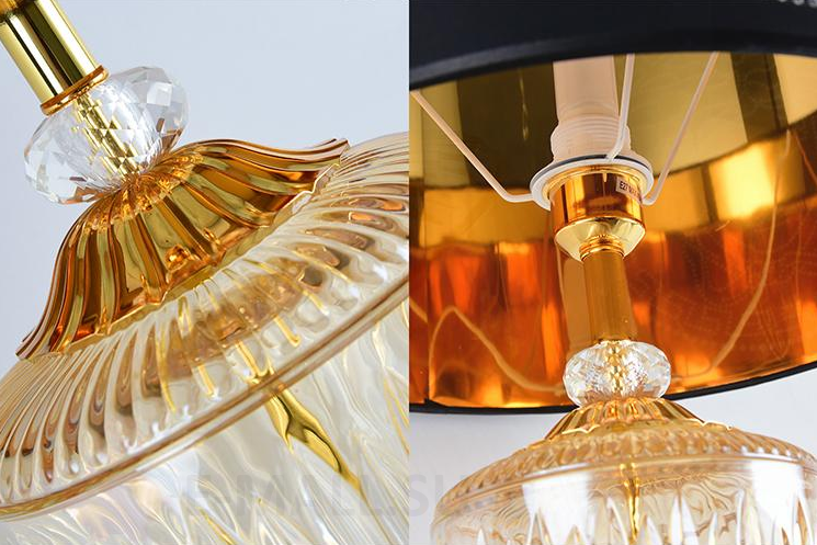 Лампа настольная прикроватная стекло ткань в стиле Versace
