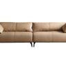 Итальянский роскошный современный кожаный диван на металлических ножках