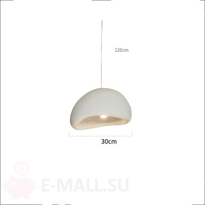 Подвесной светильник в стиле KHMARA By Makhno Product дизайн Sergey Makhno, белый 30 см