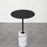 Кофейный столик на ножке из белого мрамора в виде цилиндра