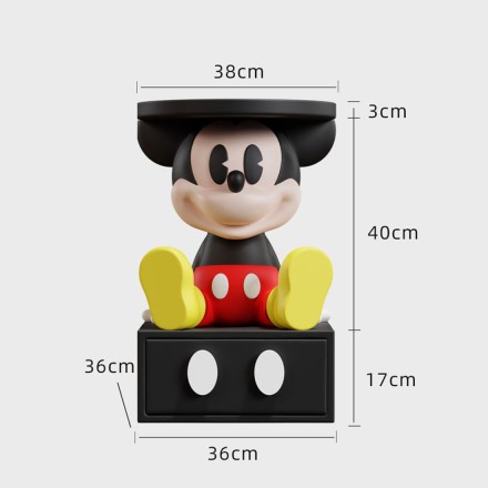 Mickey Столик из МДФ и смолы в современном стиле
