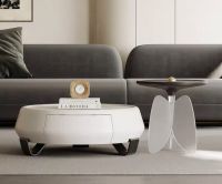lib Комплект журнальных столиков из металла и дерева в современном стиле