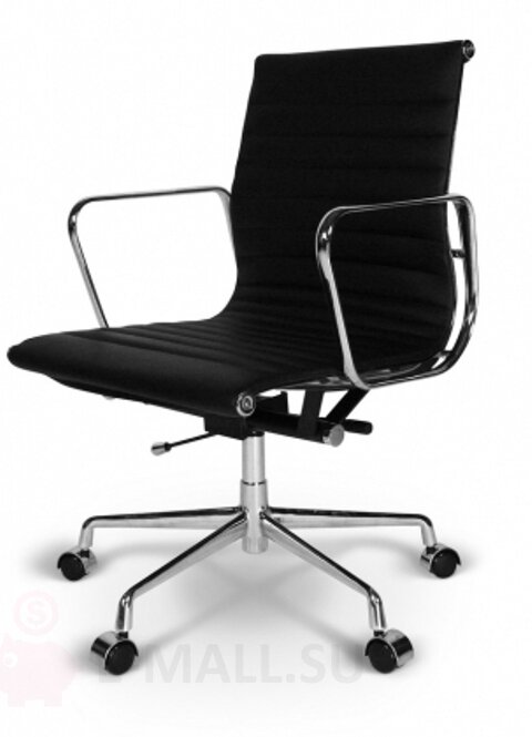 Офисные кресла Eames Aluminum Group E117, дизайн Чарльза и Рэй Эймс Eames, черный