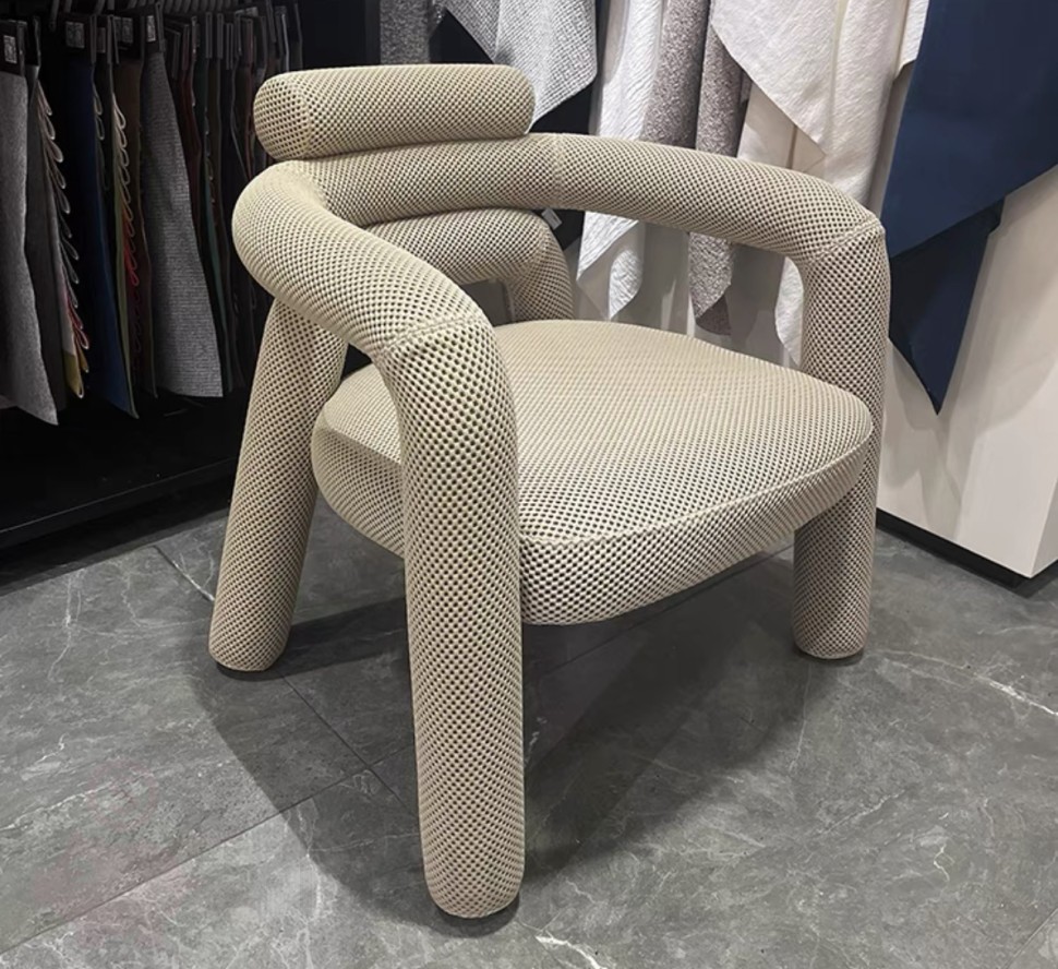 Дизайнерское кресло Bennett, 3D ткань/ светло-серый