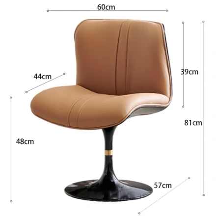 Стул кожаный крутящийся Eames