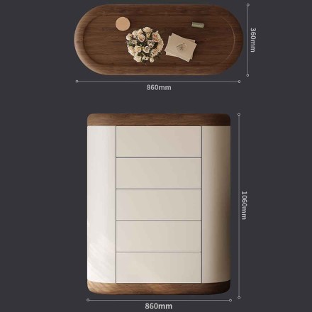 Дизайнерский деревянный комод для спальни Cannata, белый, 5 ящиков