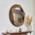 Декоративное настенное зеркало Convex Mirror, деревянная рама