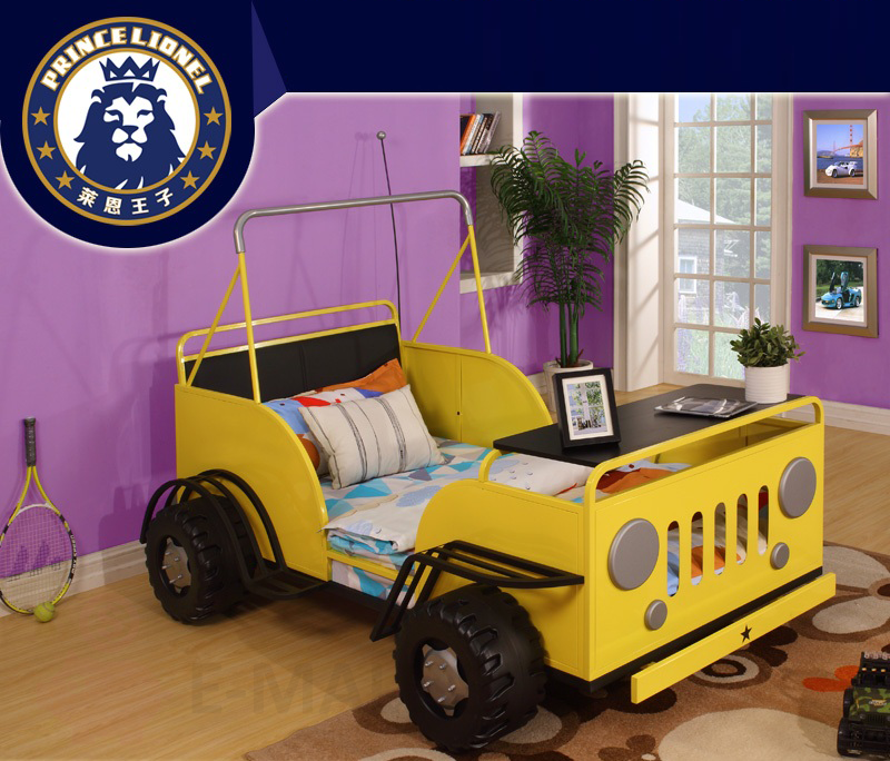 Кровать детская в виде машинки Prince Lionel BST1036, желтый