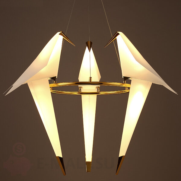 Люстра птицы оригами в стиле Moooi Perch Light Chandelier 3, 