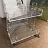 Столик сервировочный прозрачный Glass Trolley