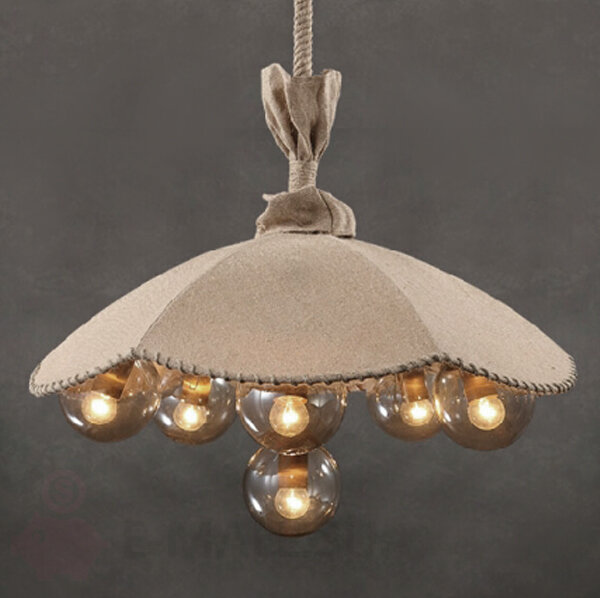 Подвесной светильник Loft Pendant Lamp Glass & Linen Bouquet, 
