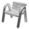 Кресло дизайнерское из нержавеющей стали в стиле BOLD