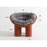 Кресло Roly Poly Polyethylene Armchair in Concrete with Cushions by Faye Toogood