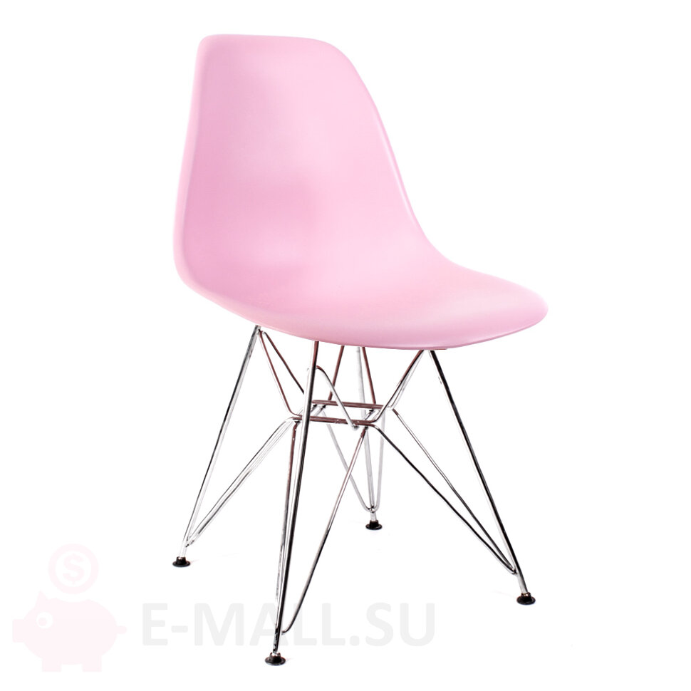 Пластиковые стулья DSR, дизайн Чарльза и Рэй Эймс Eames, ножки хром, розовый, цена за 2 шт