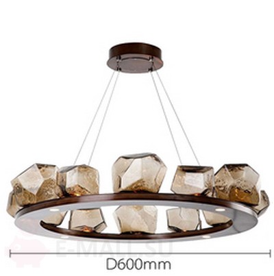 Люстра в стиле Hammerton studio gem bezel led chandelier круглая, 6 ламп*5W + 4G9*3W диаметр 600 мм