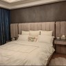 Кровать с панорамным изголовьем Elora коллекции Italian Aesthetic 