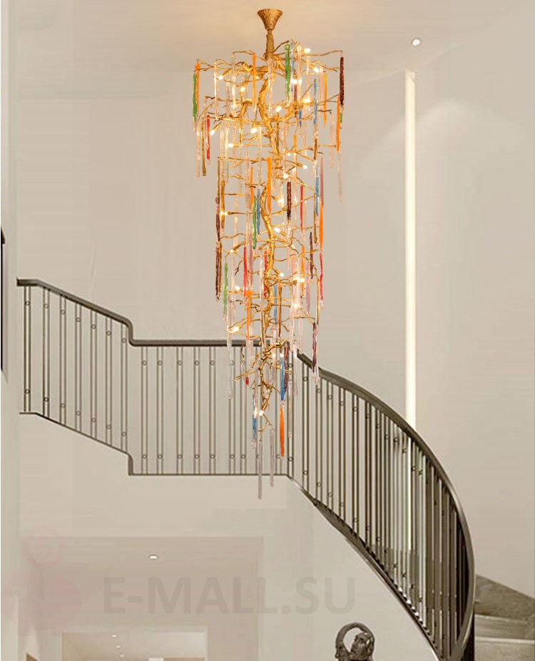 Большая люстра в стиле Glamour Staircase Large Chandelier by Serip