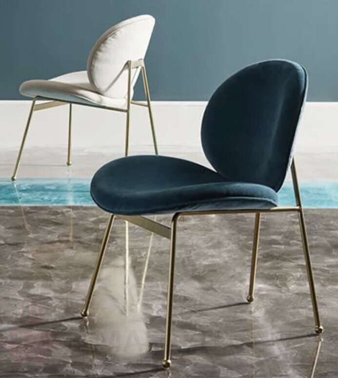 Бархатный современный круглый стул в итальянском стиле