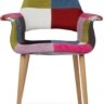 Пластиковые стулья ORGANIC PATCHWORK, дизайн Чарльза и Рэй Эймс Eames, ножки светлые
